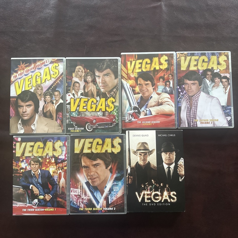 Vegas Complete Series Seasons 1 2 3 DVD Lot Robert Urich Tony Curtis 7 Sets